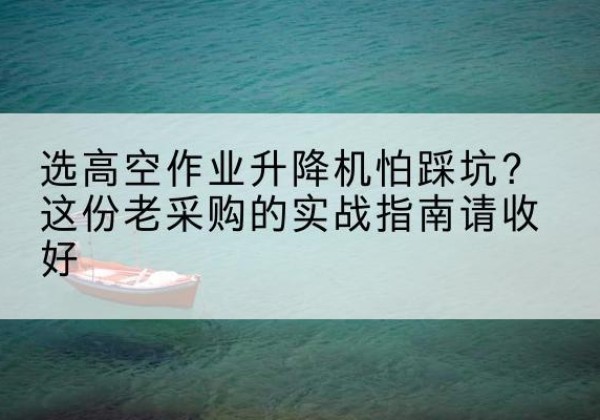 思明高空作业升降机厂家推荐-选高空作业升降机怕踩坑？这份老采购的实战指南请收好